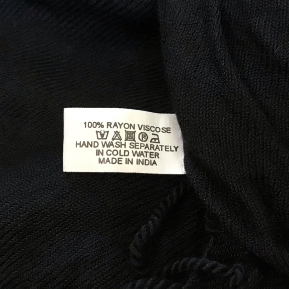 Bijoux Terner π― % rayon viscose black pashmina - Picture 3 of 3